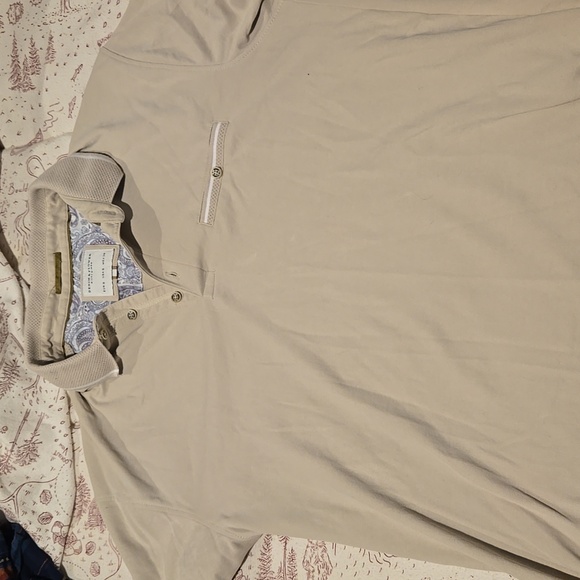 Khaki Polo with Faux Pocket perfect for everyday!! - Picture 1 of 4